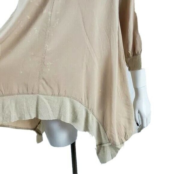 Umgee Tunic Top NEW Lagenlook Trapeze Beige Gold Small - Picture 6 of 8